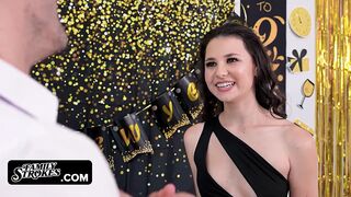 Two Sexy Girls Invite Their Stepdad For a New Year’s Party